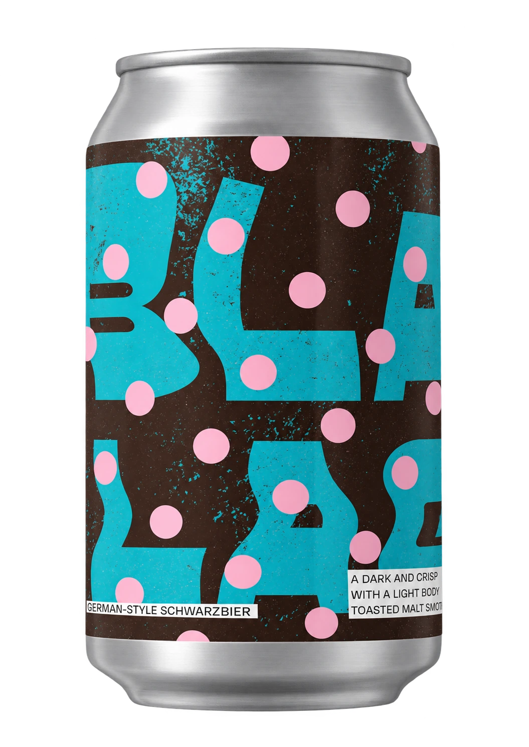Black Lager can with Oak Cliff Brewing label artwork