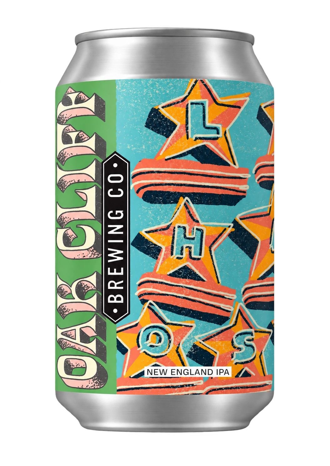 Lee Hazy IPA can with Oak Cliff Brewing label artwork